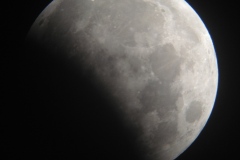 Partial lunar eclipse.