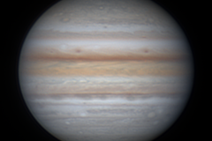 Jupiter showing its weather patterns
