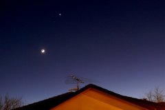 Moon, Mars, Venus, Mercury and Aldebaran